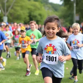 corrida de conscientização do autismo