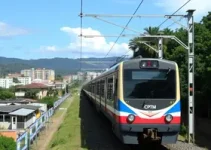 Linha da CPTM em Embu